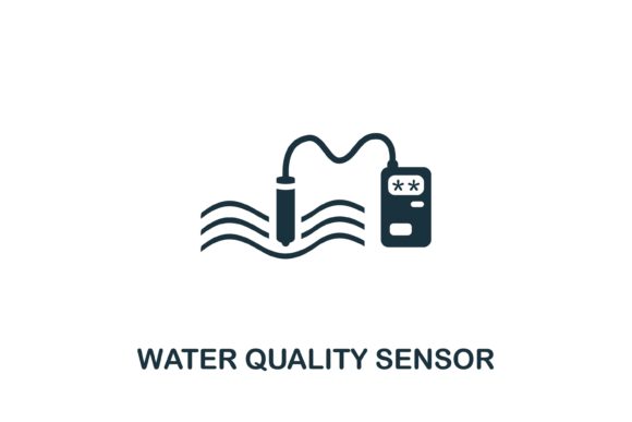 Creative Water Quality Sensor Icon for Modern Design Projects