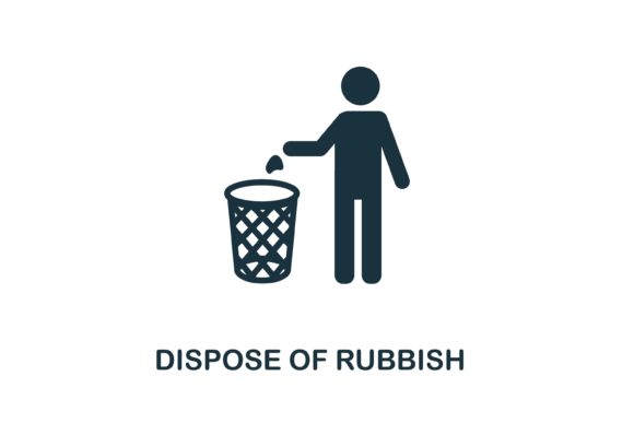 Dispose of Rubbish Icon: A Versatile Design Asset