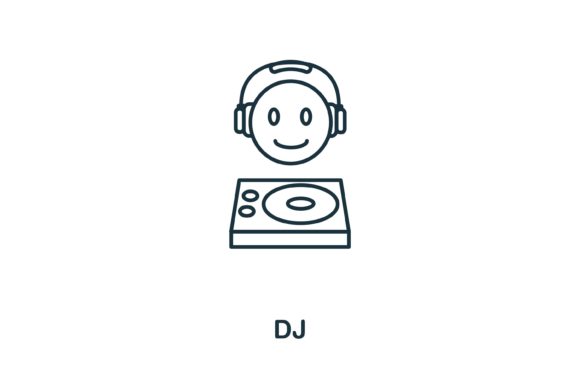 DJ Icon for Modern Design Projects