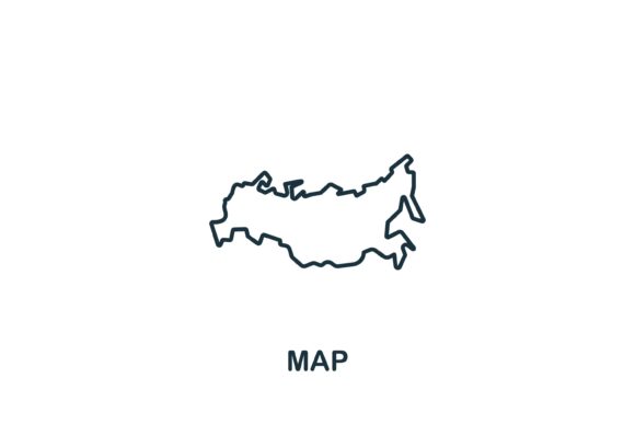 Map Icon from Russia Collection: Practical Design Assets for Modern Projects