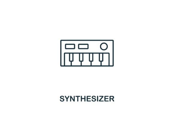 Synthesizer Icon from Music Collection: A Versatile Design Asset for Modern Creatives