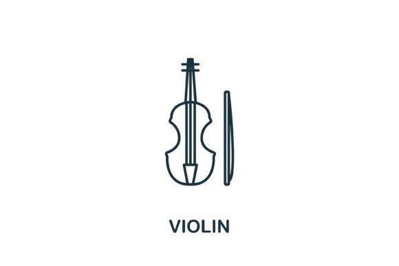 Violin Icon from Music Collection: A Versatile Asset for Designers and Creators