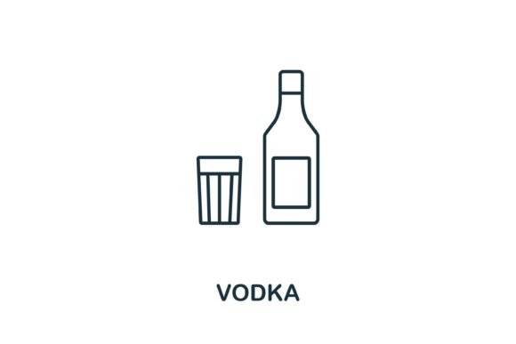 Vodka Icon from Russia Collection: A Modern Design Asset for Creative Professionals